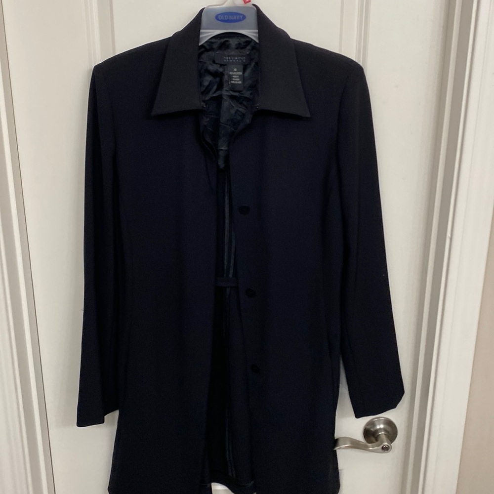 Limited black tie longer suit jacket size small